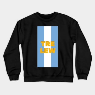 Trelew in Argentine Flag Colors Vertical Crewneck Sweatshirt